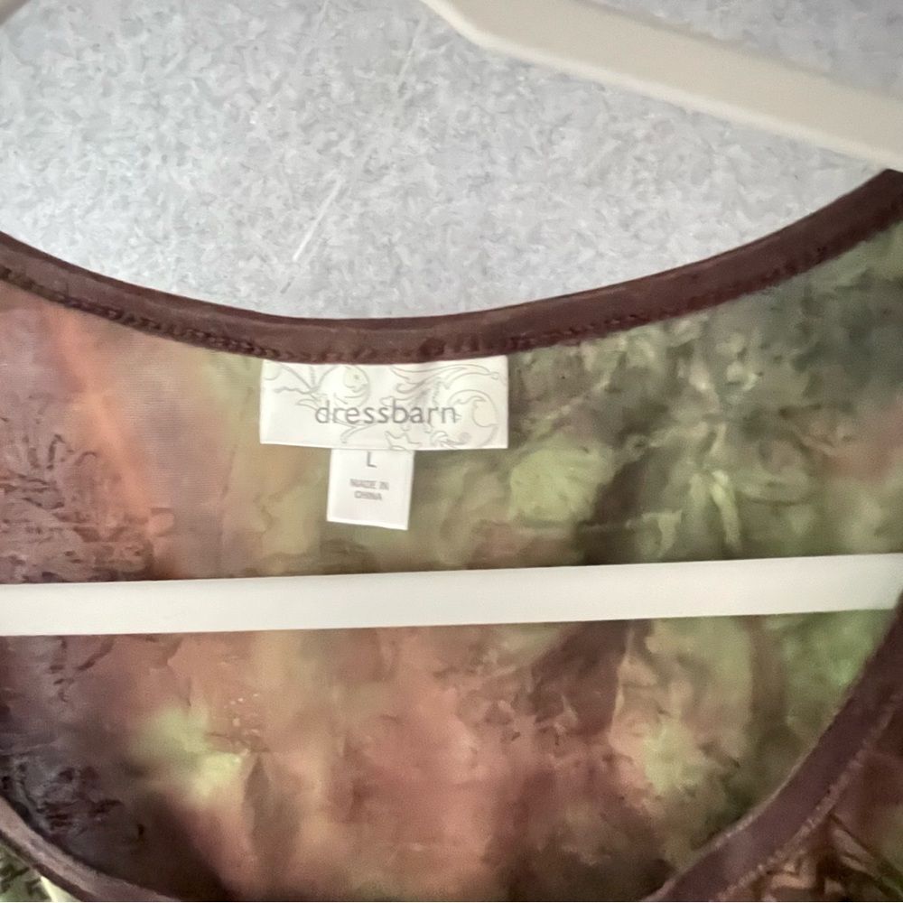 Dress Barn Vintage Satin Tank Top Forest Fairy Large Y2K - Picture 3 of 7
